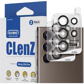 [Dome Camera Ring type] Galaxy S24 Ultra Camera Protector by Whitestone [One Touch Installation] - 2 pack compatible with Galaxy S24 Ultra in Kuwait