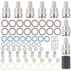 Dasbecan Pack of 8 High Pressure Ball Tool O-Ring/Injector Seal Kits Compatible with 2003-2010 Ford 6.0L Powerstroke Oil Rail Leak Repair Kit