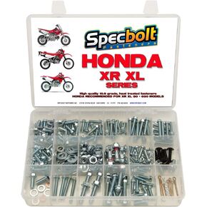250pc Specbolt Fasteners Brand Bolt Kit fits: XR50 XR80 XR100 XR185 XR200 XR250 XR400 XR500 XR600 XR650 and XR XL Models 50 80 100 185 200 250 400 500 600 650