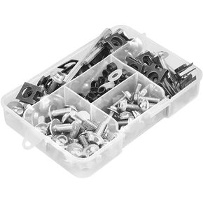 177 Pcs Motorcycle Fairing Bolt Kit, Colorful Fasteners Bolts Nut Clips Set, M5 M6 Aluminum Motorcycle Windscreen Screws, Fixing Sportbike Bolts Fairing for Most Motorcycle