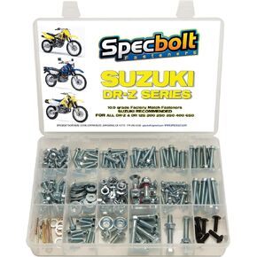 250pc Specbolt Suzuki DRZ DR Four Stroke Bolt Kit for Maintenance & Restoration of DRZ400 Using OEM Spec Fastener DR-Z DR 70 100 110 125 200 250 350 400 650 DRZ SM