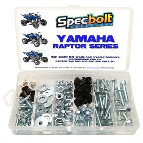 120pc Specbolt Raptor Bolt Kit. fits: Yamaha 600 660 700 ATV for Maintenance & Restoration OEM Spec Fasteners Quad Also Good for 80 90 125 250 350