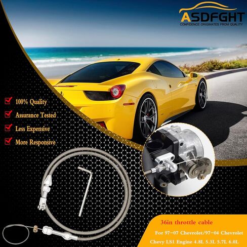 طقم كابل خانق مضفر 36 بوصة-Ls1 كابل خانق متوافق مع محرك 97-07 شيفروليه/97-04 شيفروليه/تشيفي Ls1 4.8L 5.3L 5.7L 6.0L in Kuwait