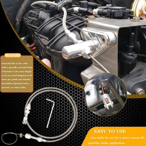 طقم كابل خانق مضفر 36 بوصة-Ls1 كابل خانق متوافق مع محرك 97-07 شيفروليه/97-04 شيفروليه/تشيفي Ls1 4.8L 5.3L 5.7L 6.0L in Kuwait