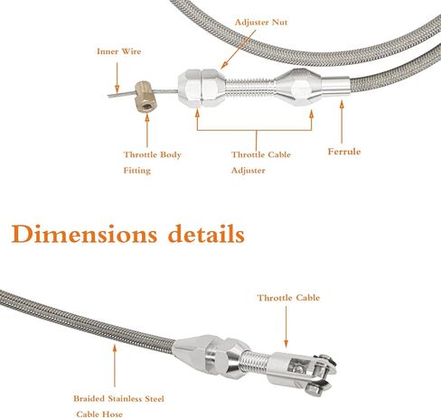 طقم كابل خانق مضفر 36 بوصة-Ls1 كابل خانق متوافق مع محرك 97-07 شيفروليه/97-04 شيفروليه/تشيفي Ls1 4.8L 5.3L 5.7L 6.0L in Kuwait
