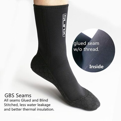 Neoprene Water Fin Sock Diving Wetsuits Sock 3MM for Women Men, Thermal Beach Sock Anti Slip Flexible for Snorkeling in Saudi Arabia