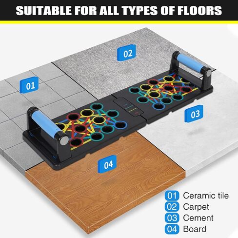لوح رفع 9 في 1، معدات تمرين منزلية، نظام قضيب تمرين رياضي متعدد الوظائف، أرضية اللياقة البدنية، تمرين عضلات الصدر، معدات احترافية لحرق الدهون، ذراع تدريب القوة in Kuwait