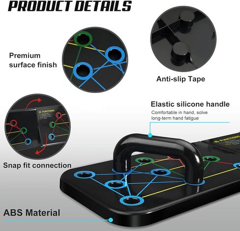 Push Up Board, Emurdyon 2 in 1 Home Workout Equipment, Strength Training Pushup Stands, Chest Muscle Exercise Equipment Men & Women Weights in Kuwait