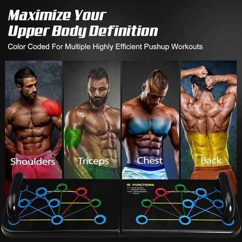 Push Up Board, Emurdyon 2 in 1 Home Workout Equipment, Strength Training Pushup Stands, Chest Muscle Exercise Equipment Men & Women Weights in Kuwait