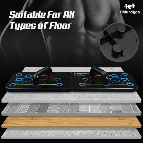 Push Up Board, Emurdyon 2 in 1 Home Workout Equipment, Strength Training Pushup Stands, Chest Muscle Exercise Equipment Men & Women Weights in Kuwait