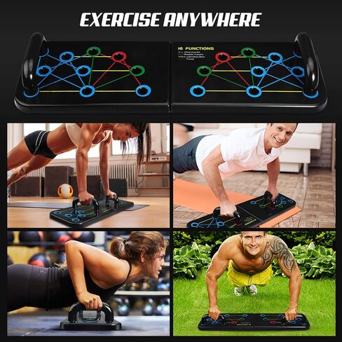 Push Up Board, Emurdyon 2 in 1 Home Workout Equipment, Strength Training Pushup Stands, Chest Muscle Exercise Equipment Men & Women Weights in Kuwait
