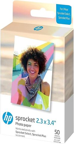 HP Sprocket 2.3 x 3.4" Premium Zink Sticky Back Photo Paper (20 Sheets) Compatible with HP Sprocket Select and Plus Printers. in Saudi Arabia
