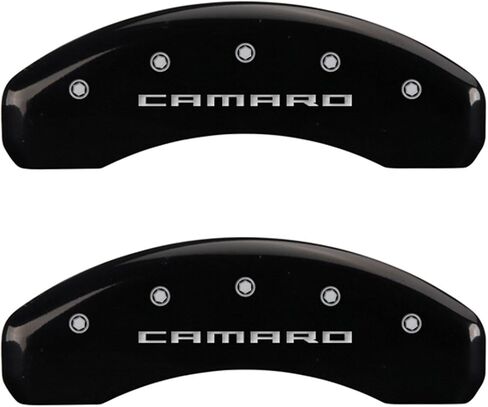 MGP Caliper Covers - Brake Caliper Covers 2010-2015 Chevrolet Camaro (V6 RS Pkg) Front and Rear Set - Camaro Logo - Red in Saudi Arabia