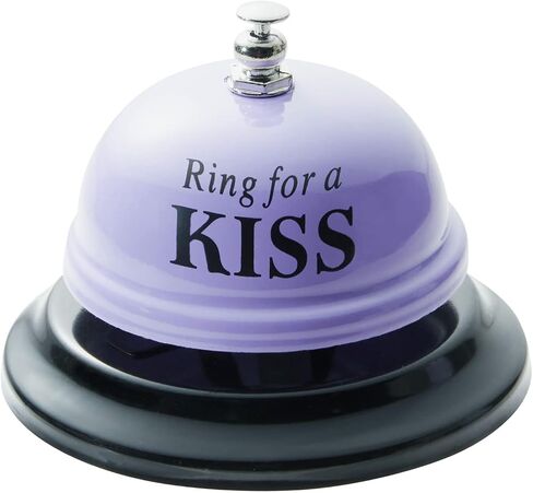 Novelty Ring for a Kiss Service Desk Bell, Funny Gifts for Him and Her, Valentine, Anniversary (Purple, 2.5 In) in Saudi Arabia