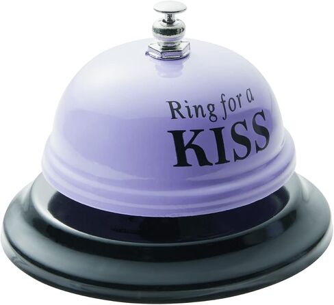 Novelty Ring for a Kiss Service Desk Bell, Funny Gifts for Him and Her, Valentine, Anniversary (Purple, 2.5 In) in Saudi Arabia