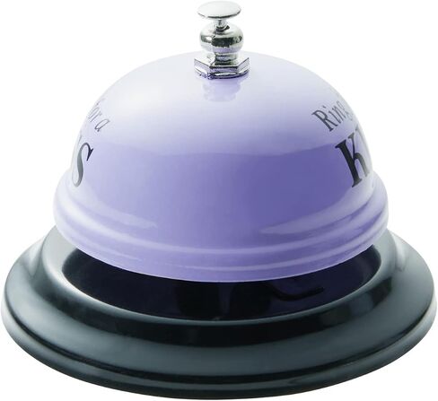 Novelty Ring for a Kiss Service Desk Bell, Funny Gifts for Him and Her, Valentine, Anniversary (Purple, 2.5 In) in Saudi Arabia