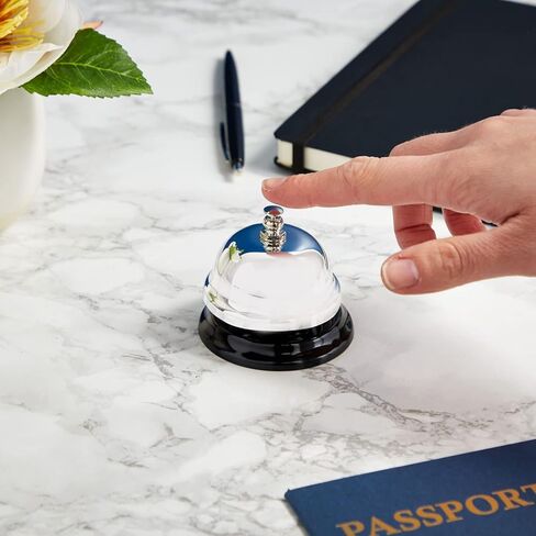 4 Pack Mini Call Bell for Front Desk, Hotel Service, Kitchen Counter, Restaurants (Silver, 2.5x2 in) in Saudi Arabia