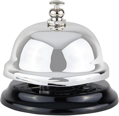 4 Pack Mini Call Bell for Front Desk, Hotel Service, Kitchen Counter, Restaurants (Silver, 2.5x2 in) in Saudi Arabia