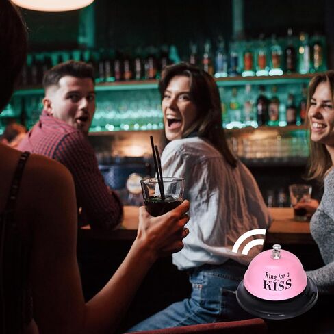 Desk Bell Call Bell Service Bell Desk Bells for Service Front Desk Bell for Desk, Hotels, School, Offices, Restaurant(Pink) in Kuwait