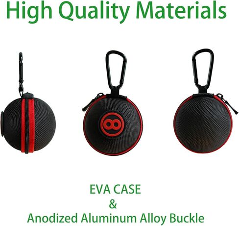 Sinsilvie Clip-on Billiard Cue Ball Case.Cue Ball Bag for Billiard Balls, Training Balls and Pool Balls.2.24in Billiard Ball Carrying Case in Kuwait