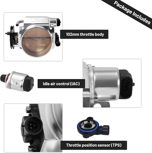 92mm Throttle Body Assembly Compatible with LS LS1 LS3 LS6 LSX Engine 4 Bolt Aluminum Black in Kuwait