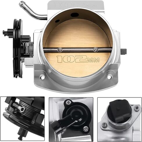 92mm Throttle Body Assembly Compatible with LS LS1 LS3 LS6 LSX Engine 4 Bolt Aluminum Black in Kuwait