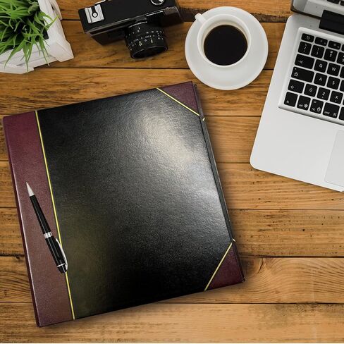 أداء 2 حزمة من الأقصر المهنية 3 حلقة الموثق 1 بوصة قفل زاوية مائلة حلقات على شكل حرف D، كستنائي تحولت حافة مسطحة، دائم الثقيلة مجلد العرض الموثق لمشاريع ملفات الورق الوثائق in Saudi Arabia