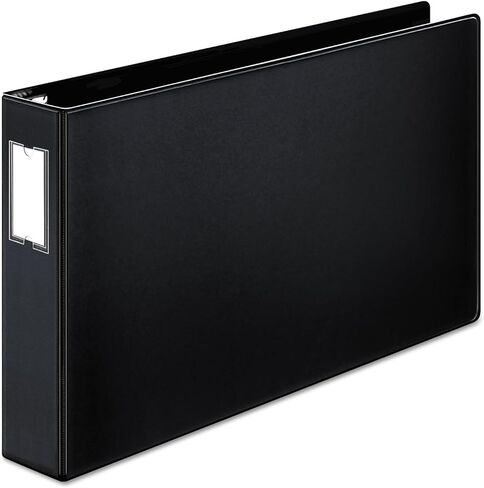 Cardinal Premier 11 x 17 3-Ring Binder, 1" Locking Slant-D Rings, Heavy-Duty Covers, 250-Sheet Capacity, Black with Spine Label (12112V4) in Saudi Arabia