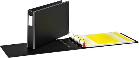 Cardinal Premier 11 x 17 3-Ring Binder, 1" Locking Slant-D Rings, Heavy-Duty Covers, 250-Sheet Capacity, Black with Spine Label (12112V4) in Saudi Arabia