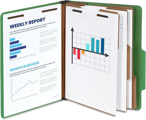 10 مجلدات تصنيف خضراء من Blue Summit Supply، 3 فواصل، حجم الحروف مع توسعات Tyvek مقاس 2 بوصة، تستخدم لتنظيم السجلات الطبية وملفات العملاء، 10 عبوات in Saudi Arabia