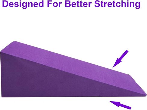 DEAYOU 2 Pack Yoga Foam Wedge, 13" EVA Foam Wedge Block for Exercise, Wrist Back Support (Purple) in Saudi Arabia