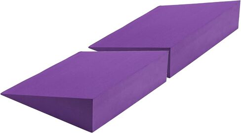DEAYOU 2 Pack Yoga Foam Wedge, 13" EVA Foam Wedge Block for Exercise, Wrist Back Support (Purple) in Saudi Arabia