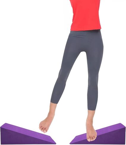 DEAYOU 2 Pack Yoga Foam Wedge, 13" EVA Foam Wedge Block for Exercise, Wrist Back Support (Purple) in Saudi Arabia