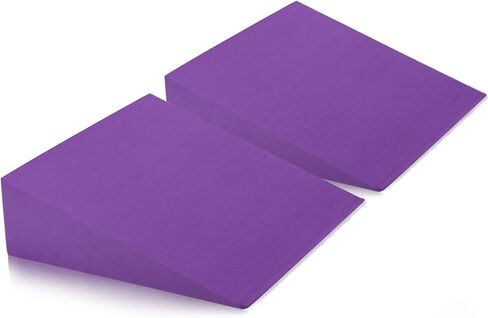 DEAYOU 2 Pack Yoga Foam Wedge, 13" EVA Foam Wedge Block for Exercise, Wrist Back Support (Purple) in Saudi Arabia