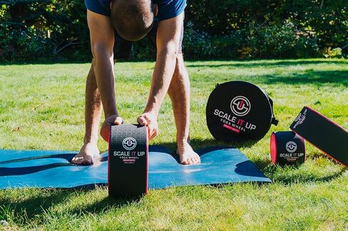 مجموعة عجلات اليوغا من Scale It Up مع حقيبة حمل، عجلة خلفية، تخفيف آلام الظهر، عجلة اليوغا الدوارة لاسترخاء العضلات وتحسين التوازن والمرونة والقوة والتدليك والتمدد وأسطوانة العمود الفقري in Saudi Arabia