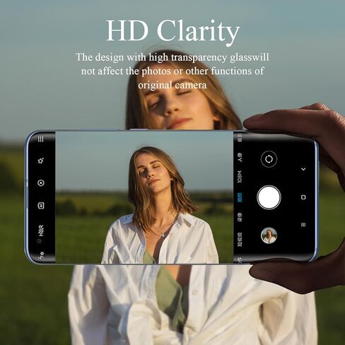عبوة من قطعتين من Jusy لواقي عدسة الكاميرا Samsung Galaxy S24 Plus، واقيات عدسات فردية 9H، مضادة للخدش وصديقة للحافظة، غطاء عدسة شفاف عالي الدقة (أسود) in Kuwait