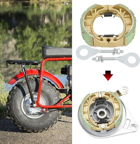 GREHUA CG125 105 مم طبل أحذية الفرامل منصات سلسلة الموتر الضابط عدة ل 212cc 196cc 6.5hp Coleman BT200X CT200U Trail 200 CT200U-EX Baja Warrior MB165 Massimo MB200 CRF70 Motorsports أجزاء الدراجة الصغيرة in Kuwait