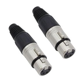4-Pin XLR Cable Connector XLR 4 Pin Male Plug Connector Mic Cable Plug Connector Audio Adapter for Microphone, Mixers, 2 Pack