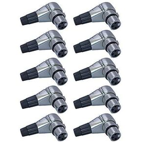 Pack of 10 Clockable Right Angle Adjustable XLR Connector: Female, 7 Positions