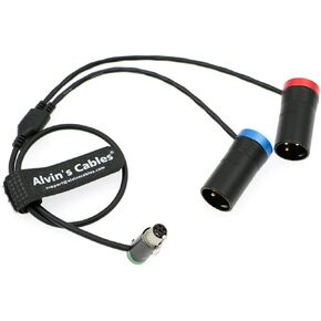 Alvin’s Cables Low-Profile TA5F to Dual LP XLR 3 Pin Male Audio-Cable for Wisycom-MCR54| Lectrosonics-DCHR-Receiver LP Mini XLR 5 Pin Female to Two XLR Output Splitter Cable for Sound Devices
