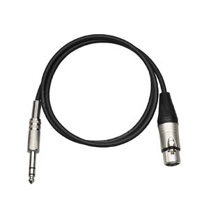 XLR Female to 1/4 Inch TRS Male Cable, 3.3FT Balanced Signal Interconnect Cable 3-pin XLR to TRS Cable