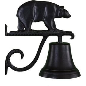 Montague Metal Products Cast Bell with Black Bear