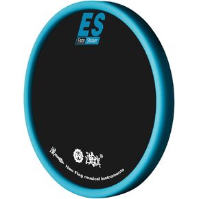 Hanflag Easy Sticker Drum Pad for practice (Black Base with Blue Rim),Stick-On Practice Pad, 6 inch Drum Pad, Drum Practice Pad, Easy taking Pad, Portable Pad, Small size Drum Pad,BBU. Christmas Gift.