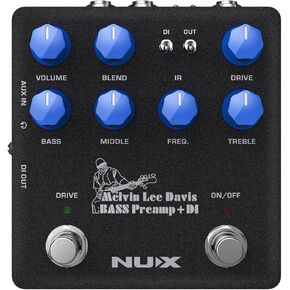 NUX Melvin Lee Davis NBP-5 Dual Switch Bass Pedal Bass Preamp,DI box,Impulse Response (IR) Loader,Audio Interface in one