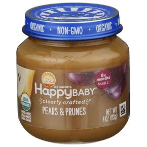 Happy Baby Organic Stage 2 Pears & Prunes Baby Food, 4 OZ