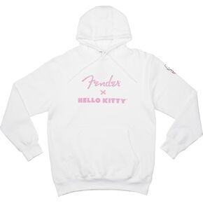 Fender Hello Kitty Sleeve Logo Hoodie, White, XL
