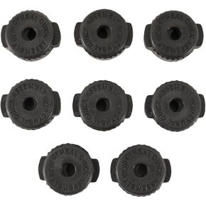 8PCS Black Plastic Cymbal Nuts, 8mm Quick-set Cymbal Nut for Percussion Drum Kit, Quick Release Cymbal Nut & Cymbal Mate for Percussion Replacement Kitparts