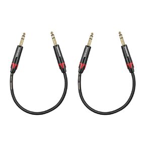 1/4 Inch TRS to 1/4 Inch TRS Cable (1 Ft 2 Pack)
