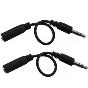 2Pcs 3.5mm Male to 2.5mm Female Stereo Audio Jack Adapter Cable