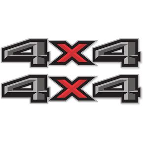 مجموعة ملصقات F150 4x4 - ملصقات بجانب السرير بديلة لعشاق الشاحنات، حزمة ملصقات متينة 4x4 لنمط الطرق الوعرة (سلسلة ممتازة (لمسة نهائية رمادية/معدنية)